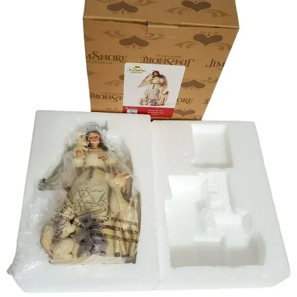 Jim Shore Christmas Angel Peace to All Woodland Animals Deer Fox Racoon Bunny - Picture 3 of 16